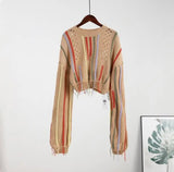 Gumdrop Fringe Tassel Crop Sweater